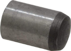 Value Collection - 6mm Diam x 10mm Pin Length Grade 8 Alloy Steel Precision Dowel Pin - Bright Finish, 1 Rounded End - Industrial Tool & Supply