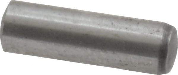 Value Collection - 6mm Diam x 20mm Pin Length Grade 8 Alloy Steel Precision Dowel Pin - Bright Finish, 1 Rounded End - Industrial Tool & Supply