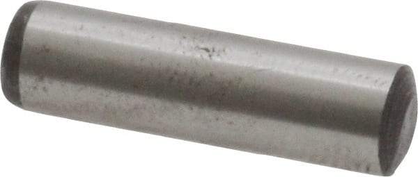 Value Collection - 6mm Diam x 22mm Pin Length Grade 8 Alloy Steel Precision Dowel Pin - Bright Finish, 1 Rounded End - Industrial Tool & Supply