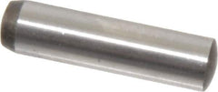 Value Collection - 6mm Diam x 24mm Pin Length Grade 8 Alloy Steel Precision Dowel Pin - Bright Finish, 1 Rounded End - Industrial Tool & Supply