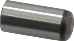 Value Collection - 8mm Diam x 18mm Pin Length Grade 8 Alloy Steel Precision Dowel Pin - Bright Finish, 1 Rounded End - Industrial Tool & Supply