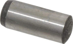 Value Collection - 8mm Diam x 20mm Pin Length Grade 8 Alloy Steel Precision Dowel Pin - Bright Finish, 1 Rounded End - Industrial Tool & Supply