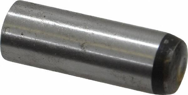 Value Collection - 8mm Diam x 24mm Pin Length Grade 8 Alloy Steel Precision Dowel Pin - Bright Finish, 1 Rounded End - Industrial Tool & Supply