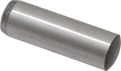 Value Collection - 10mm Diam x 32mm Pin Length Grade 8 Alloy Steel Precision Dowel Pin - Bright Finish, 1 Rounded End - Industrial Tool & Supply