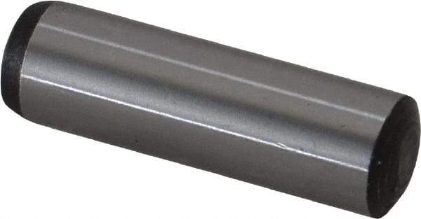Value Collection - 10mm Diam x 34mm Pin Length Grade 8 Alloy Steel Precision Dowel Pin - Bright Finish, 1 Rounded End - Industrial Tool & Supply