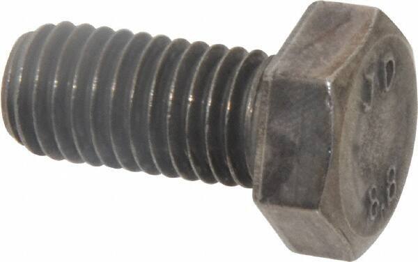 Value Collection - M12x1.75mm Metric Coarse, 25mm Length Under Head Hex Head Cap Screw - Fully Threaded, Grade 8.8 Steel, Uncoated, 19mm Hex - Industrial Tool & Supply