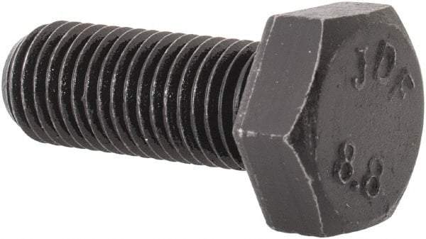Value Collection - M8x1.00mm Metric Fine, 20mm Length Under Head Hex Head Cap Screw - Fully Threaded, Grade 8.8 Steel, Uncoated, 13mm Hex - Industrial Tool & Supply