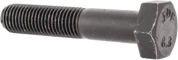 Value Collection - M8x1.00mm Metric Fine, 40mm Length Under Head Hex Head Cap Screw - Partially Threaded, Grade 8.8 Steel, Uncoated, 13mm Hex - Industrial Tool & Supply