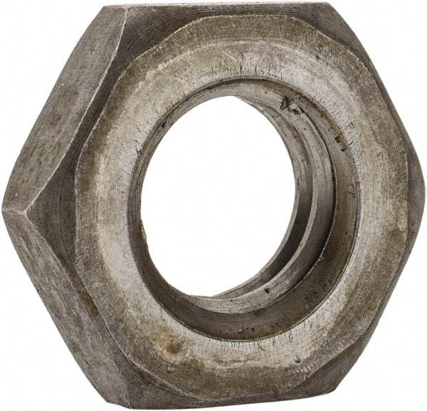 Value Collection - M10x1.50 Steel Right Hand Hex Jam Nut - 17mm Across Flats, 5mm High, Uncoated - Industrial Tool & Supply
