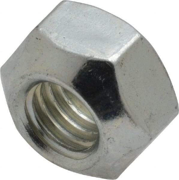 Value Collection - M10x0.15 Grade 8 Hex Lock Nut with Distorted Thread - 9mm High, Zinc-Plated Finish - Industrial Tool & Supply