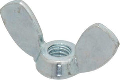 Value Collection - M6x1.00, Zinc Plated, Iron Standard Wing Nut - 2.7mm Wing Span, 15mm Wing Span - Industrial Tool & Supply