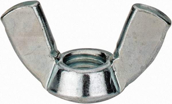 Value Collection - M10x1.50, Zinc Plated, Iron Standard Wing Nut - 4.6mm Wing Span, 23mm Wing Span - Industrial Tool & Supply