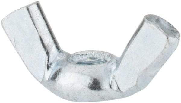 Value Collection - M4x0.70, Zinc Plated, Iron Standard Wing Nut - 1.7mm Wing Span, 8.5mm Wing Span - Industrial Tool & Supply