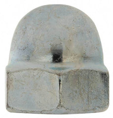 Value Collection - M10x1.5 17mm Width Across Flats, Zinc Plated, Steel Acorn Nut - 18mm Overall Height, Grade 2, DIN 1587 - Industrial Tool & Supply