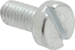 Value Collection - M3x0.50, 6mm Length Under Head Slotted Drive Machine Screw - Cheese Head, Grade 4.8 Steel, Zinc-Plated Finish, Without Washer - Industrial Tool & Supply