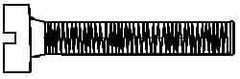 Value Collection - M3x0.50, 30mm Length Under Head Slotted Drive Machine Screw - Cheese Head, Grade 4.8 Steel, Zinc-Plated Finish, Without Washer - Industrial Tool & Supply