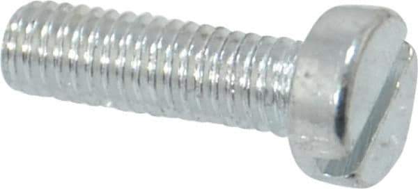 Value Collection - M3x0.50, 10mm Length Under Head Slotted Drive Machine Screw - Cheese Head, Grade 4.8 Steel, Zinc-Plated Finish, Without Washer - Industrial Tool & Supply