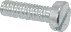 Value Collection - M3x0.50, 10mm Length Under Head Slotted Drive Machine Screw - Cheese Head, Grade 4.8 Steel, Zinc-Plated Finish, Without Washer - Industrial Tool & Supply