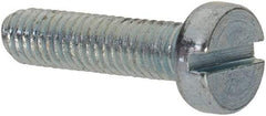 Value Collection - M3x0.50, 12mm Length Under Head Slotted Drive Machine Screw - Cheese Head, Grade 4.8 Steel, Zinc-Plated Finish, Without Washer - Industrial Tool & Supply