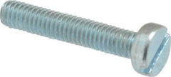 Value Collection - M3x0.50, 16mm Length Under Head Slotted Drive Machine Screw - Cheese Head, Grade 4.8 Steel, Zinc-Plated Finish, Without Washer - Industrial Tool & Supply