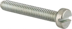 Value Collection - M4x0.70, 25mm Length Under Head Slotted Drive Machine Screw - Cheese Head, Grade 4.8 Steel, Zinc-Plated Finish, Without Washer - Industrial Tool & Supply