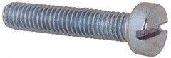 Value Collection - M5x0.80, 25mm Length Under Head Slotted Drive Machine Screw - Cheese Head, Grade 4.8 Steel, Zinc-Plated Finish, Without Washer - Industrial Tool & Supply