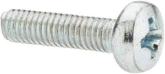 Value Collection - M4x0.70, 16mm Length Under Head Phillips Drive Machine Screw - Pan Head, Grade 4.8 Steel, Zinc-Plated Finish, Without Washer - Industrial Tool & Supply