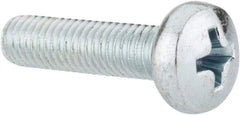 Value Collection - M5x0.80, 20mm Length Under Head Phillips Drive Machine Screw - Pan Head, Grade 4.8 Steel, Zinc-Plated Finish, Without Washer - Industrial Tool & Supply