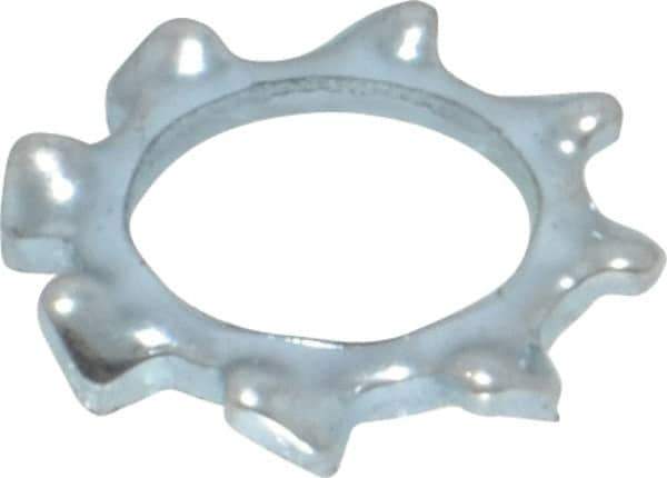 Value Collection - M6 Screw, 6.4mm ID, Spring Steel External Tooth Lock Washer - 11mm OD, Zinc-Plated, Grade 2 - Industrial Tool & Supply