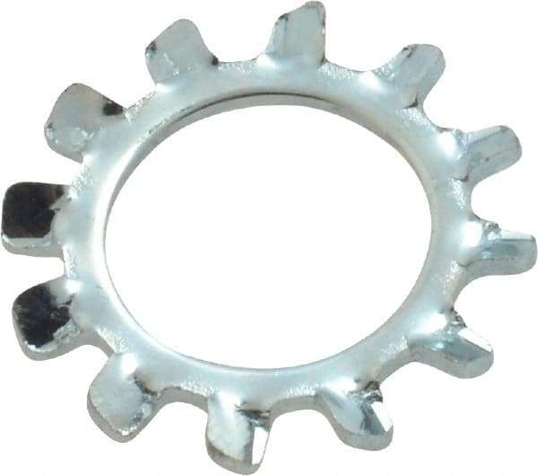 Value Collection - M10 Screw, 10.5mm ID, Spring Steel External Tooth Lock Washer - 18mm OD, Zinc-Plated, Grade 2 - Industrial Tool & Supply