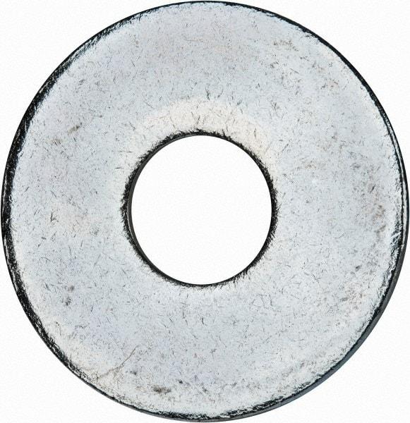 Value Collection - M16 Screw, Steel Fender Flat Washer - 17mm ID x 50mm OD, 3mm Thick, Zinc-Plated Finish - Industrial Tool & Supply