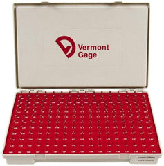 Vermont Gage - 185 Piece, 1.31-4.99 mm Diameter Plug and Pin Gage Set - Plus 0.01 mm Tolerance, Class ZZ - Industrial Tool & Supply