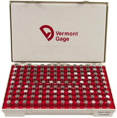 Vermont Gage - 125 Piece, 14-16.48 mm Diameter Plug and Pin Gage Set - Plus 0.01 mm Tolerance, Class ZZ - Industrial Tool & Supply