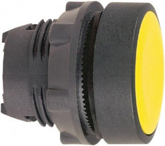 Schneider Electric - 22mm Mount Hole, Flush, Pushbutton Switch Only - Round, Yellow Pushbutton, Nonilluminated, Momentary (MO) - Industrial Tool & Supply
