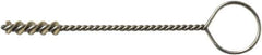 Weiler - 6.6mm Diam Helical Nylon Tube Brush - Single Spiral, 0.012" Filament Diam, 1" Brush Length, 5" OAL, 0.115" Diam Galvanized Steel Shank - Industrial Tool & Supply