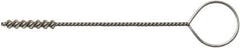 Weiler - 4.8mm Diam Helical Nylon Tube Brush - Single Spiral, 0.012" Filament Diam, 1" Brush Length, 5" OAL, 0.087" Diam Galvanized Steel Shank - Industrial Tool & Supply