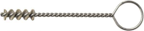 Weiler - 9.8mm Diam Helical Nylon Tube Brush - Single Spiral, 0.012" Filament Diam, 1" Brush Length, 5" OAL, 0.147" Diam Galvanized Steel Shank - Industrial Tool & Supply