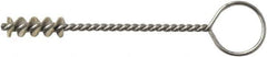 Weiler - 9.8mm Diam Helical Nylon Tube Brush - Single Spiral, 0.012" Filament Diam, 1" Brush Length, 5" OAL, 0.147" Diam Galvanized Steel Shank - Industrial Tool & Supply
