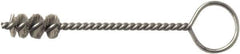 Weiler - 13.1mm Diam Helical Nylon Tube Brush - Single Spiral, 0.012" Filament Diam, 1" Brush Length, 5" OAL, 0.194" Diam Galvanized Steel Shank - Industrial Tool & Supply
