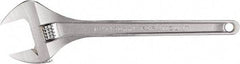 Paramount - 2-3/4" Jaw Capacity, 24" Standard Adjustable Wrench - Chrome Vanadium Steel, Chrome Finish - Industrial Tool & Supply
