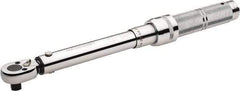 Paramount - 3/8" Drive Micrometer Type Ratchet Head Torque Wrench - 5.4 N/m to 27 N/m Torque, 12" OAL, 1 Ft/Lb Graduation - Industrial Tool & Supply