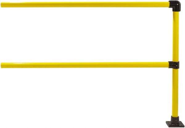 Hollaender - 6' Long x 6-1/2" High, Steel & Aluminum Extension Railing - 1.9" Pipe, Includes Sub Assembled Post, 2 Horizontal Rails, Bag with 1 Flange, Instructions, Assembly Tool - Industrial Tool & Supply