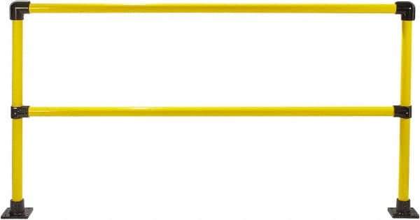 Hollaender - 8' Long x 42" High, Steel & Aluminum Straight Railing - 1.9" Pipe, Includes 2 Sub Assembled Posts, 2 Horizontal Rails, Bag with 2 Flanges, Instructions, Assembly Tool - Industrial Tool & Supply