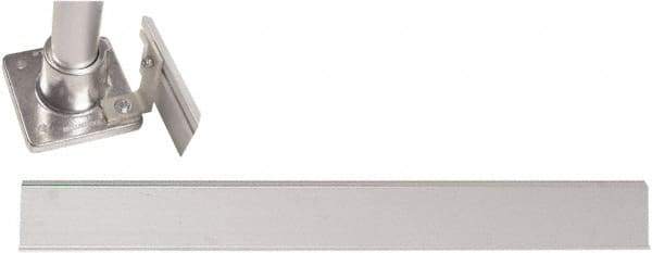 Hollaender - 4' Long x 4" High, Aluminum Toeboard - 4" Pipe, Includes Toeboard & Bag Hardware - Industrial Tool & Supply