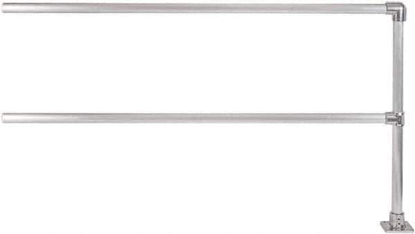 Hollaender - 8' Long x 6-1/2" High, Aluminum Extension Railing - 1.9" Pipe, Includes Sub Assembled Post, 2 Horizontal Rails, Bag with 1 Flange, Instructions, Assembly Tool - Industrial Tool & Supply