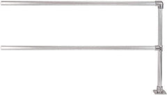 Hollaender - 8' Long x 6-1/2" High, Aluminum Extension Railing - 1.9" Pipe, Includes Sub Assembled Post, 2 Horizontal Rails, Bag with 1 Flange, Instructions, Assembly Tool - Industrial Tool & Supply