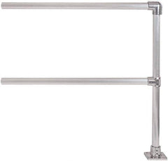 Hollaender - 4' Long x 6-1/2" High, Aluminum Extension Railing - 1.9" Pipe, Includes Sub Assembled Post, 2 Horizontal Rails, Bag with 1 Flange, Instructions, Assembly Tool - Industrial Tool & Supply