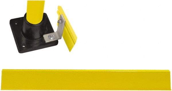 Hollaender - 4' Long x 4" High, Aluminum Toeboard - 4" Pipe, Includes Toeboard & Bag Hardware - Industrial Tool & Supply