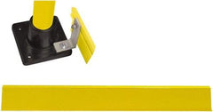 Hollaender - 4' Long x 4" High, Aluminum Toeboard - 4" Pipe, Includes Toeboard & Bag Hardware - Industrial Tool & Supply