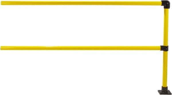 Hollaender - 8' Long x 6-1/2" High, Steel & Aluminum Extension Railing - 1.9" Pipe, Includes Sub Assembled Post, 2 Horizontal Rails, Bag with 1 Flange, Instructions, Assembly Tool - Industrial Tool & Supply